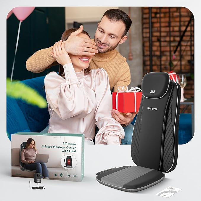 Snailax Christmas Gifts for Dad, Mom Shiatsu Back Massager