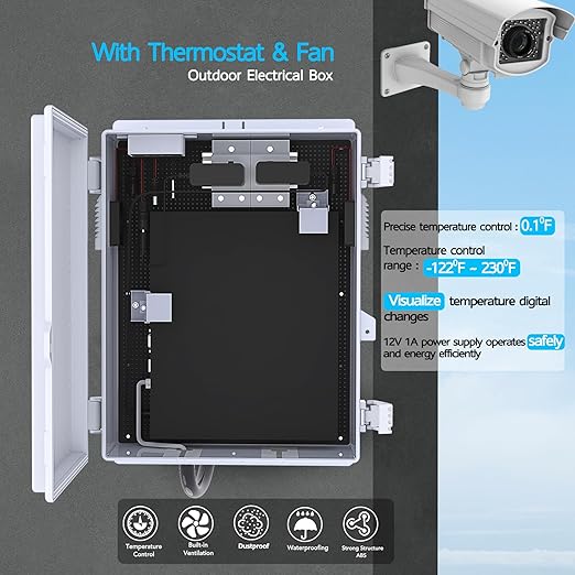 Akwscyby Outdoor Electrical Box, Waterproof Electrical Junction Box IP65 ABS