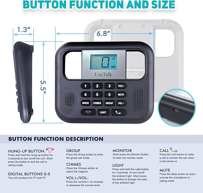 Supplemental PP Unit for Two-Way Voice Intercom System