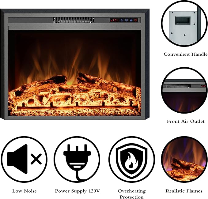Electric Fireplace, Electric Fireplace Inserts, Recessed Fireplace Heater