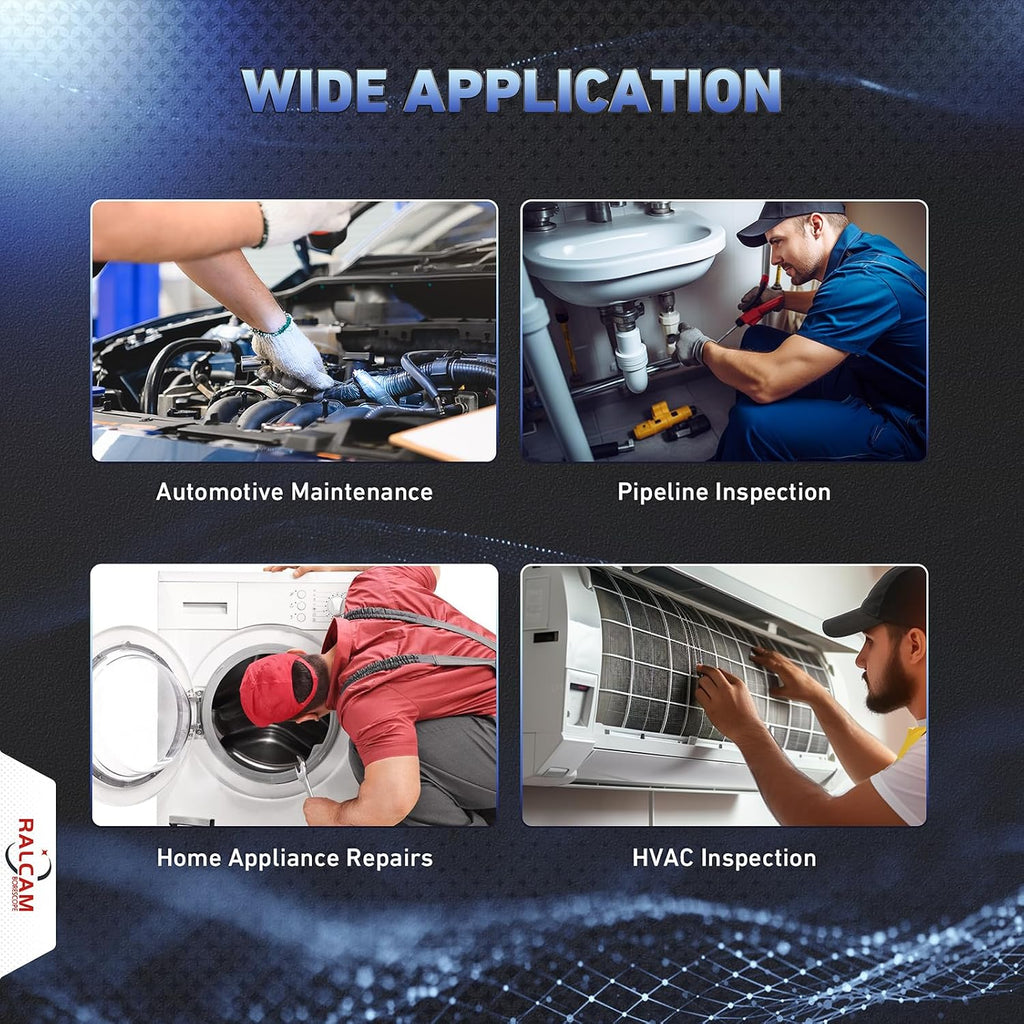 ralcam 360° articulating borescope, 6.2mm/0.24in slim probe on a desk or shelf