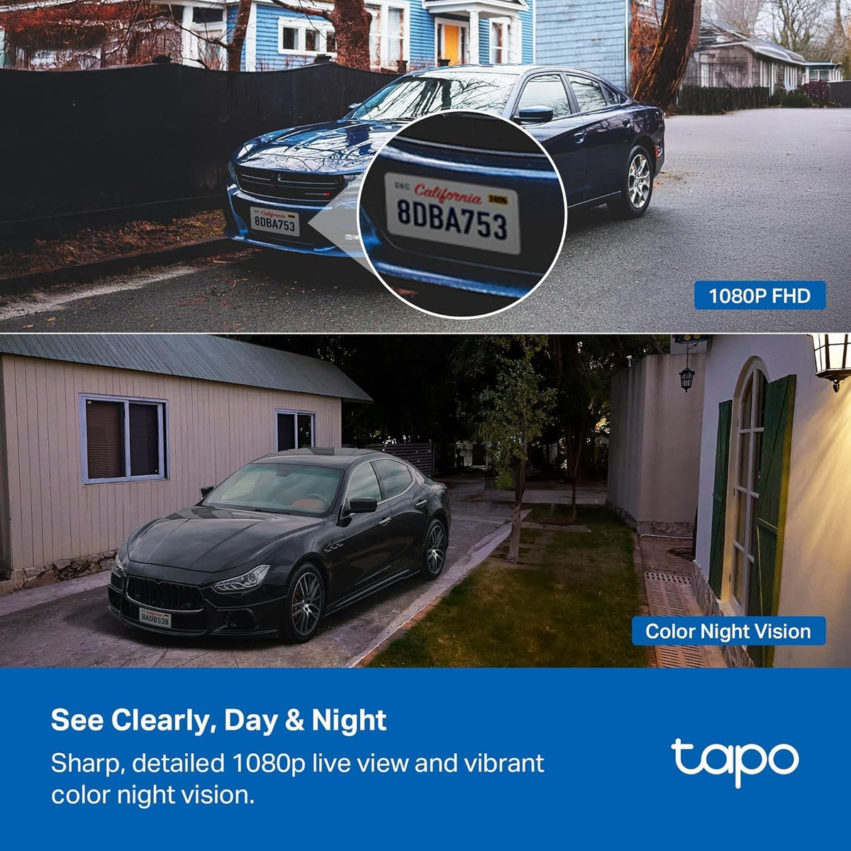 Tapo 1080p Outdoor Wireless Security Camera, Battery Powered, C400(3-Pack)