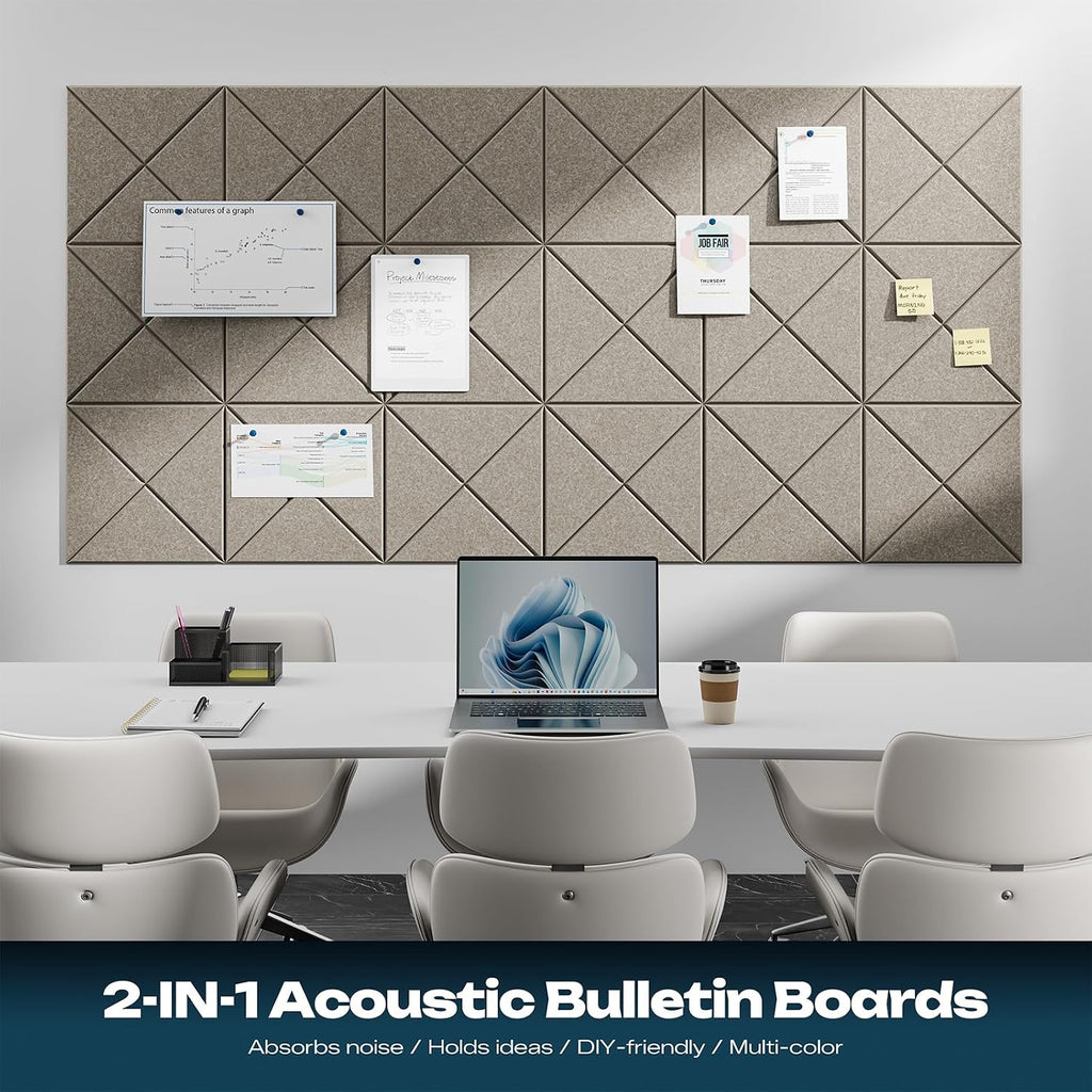 sonicism 22 pack x-lined acoustic panels, side view