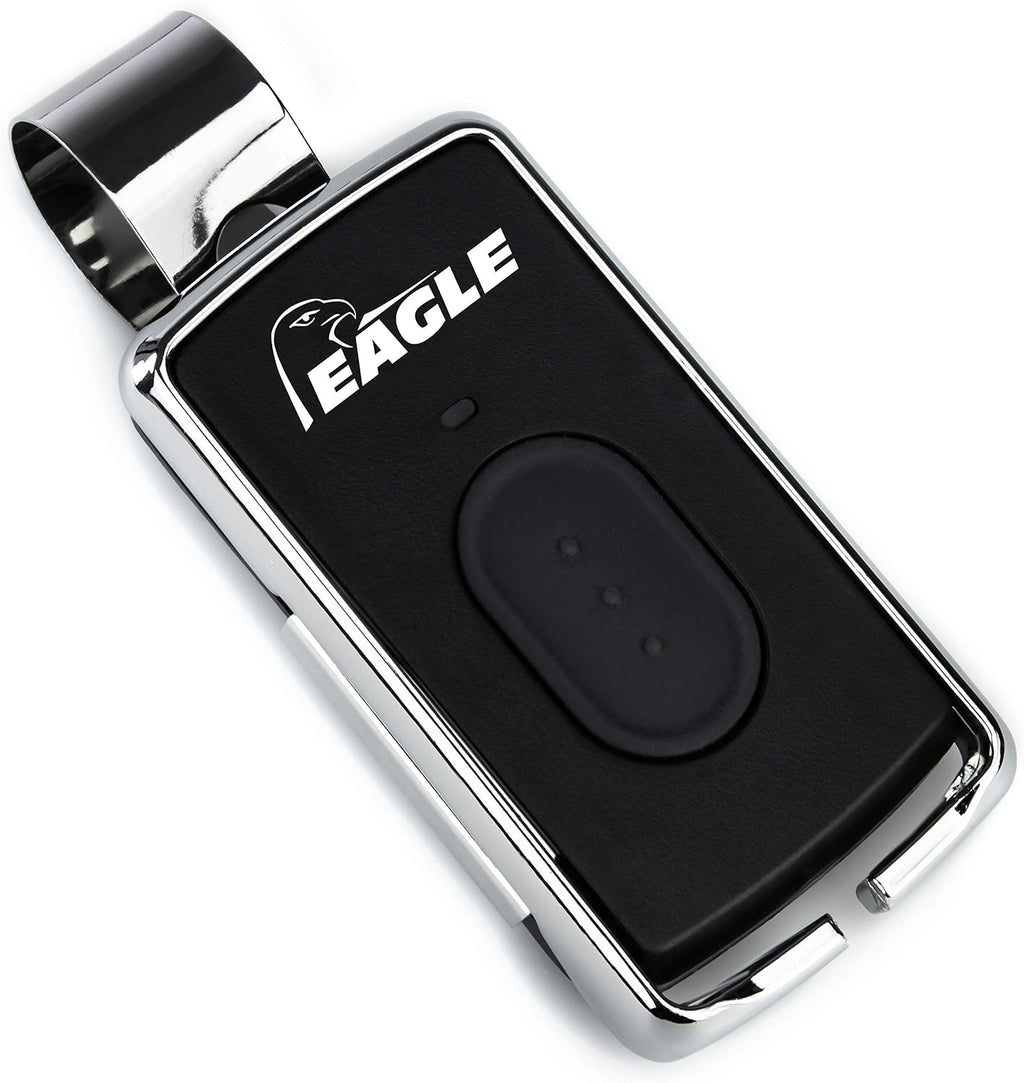 eagle chrome series 1 button visor remote/transmitter eg642, side view