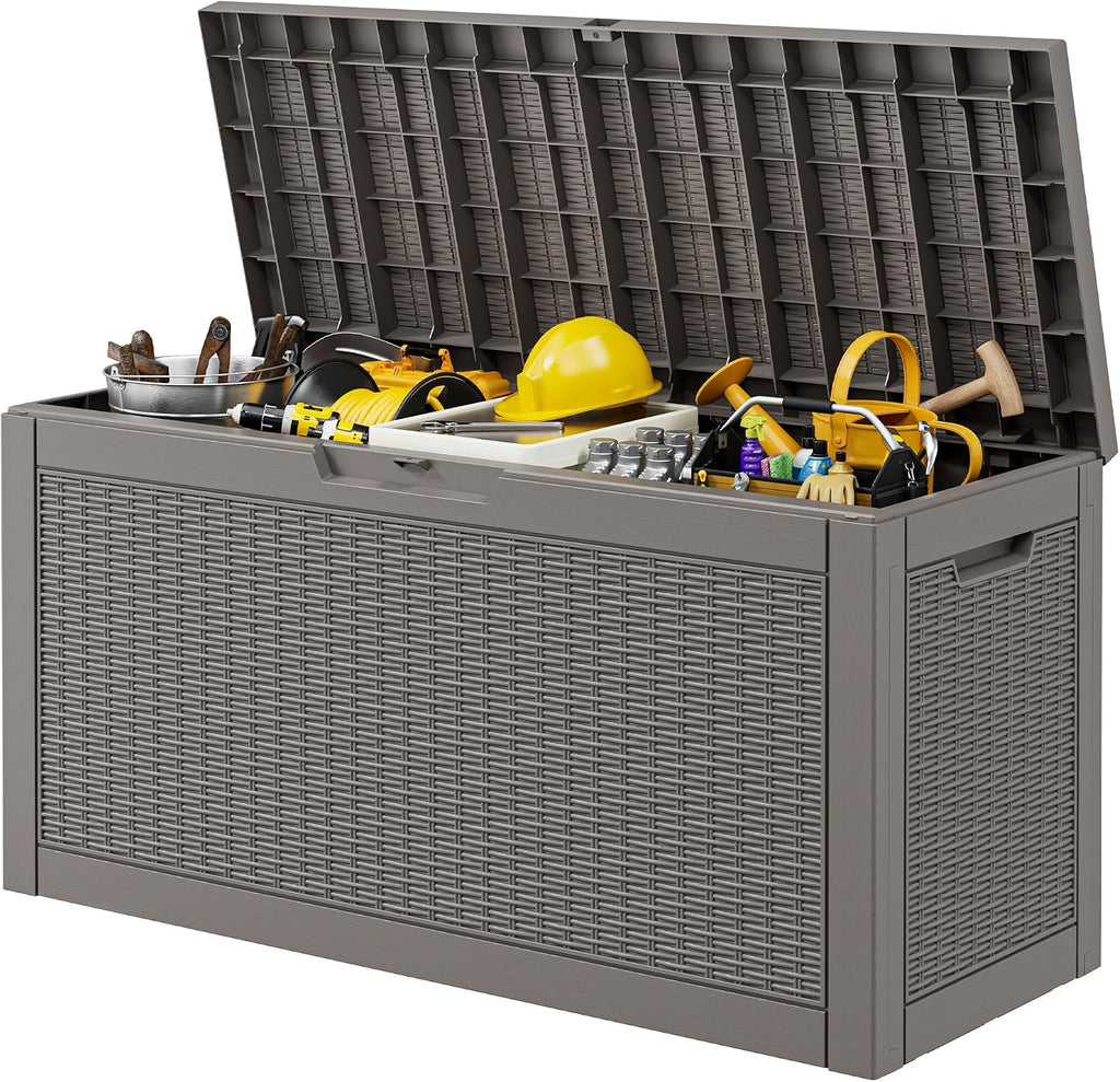 Outdoor Storage Box Waterproof, 80 Gallon Deck Box for Patio Storage