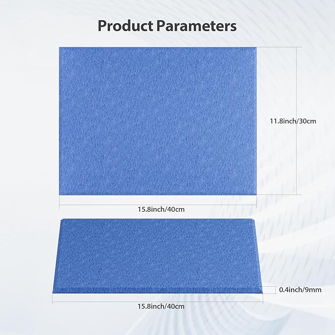 Amantech 12 Pack Acoustic Panels Self Adhesive Sound Proof Foam, High Density
