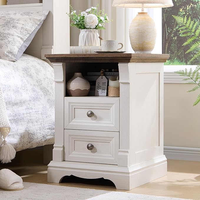 T4TREAM Farmhouse Nightstand