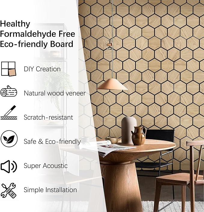 ARMURO Hexagon Wall Panels (4 PCS)