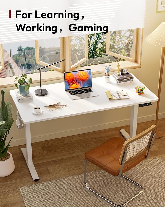 SANODESK Electric Standing Desk 48 x 30 Inches Whole-Piece Desktop Height