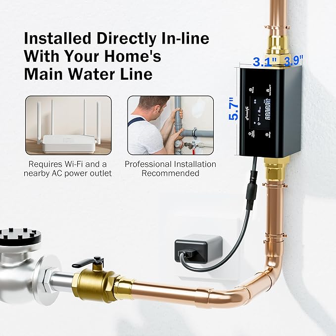 Frizzlife LP365-P Smart Water Monitor and Automatic Shutoff