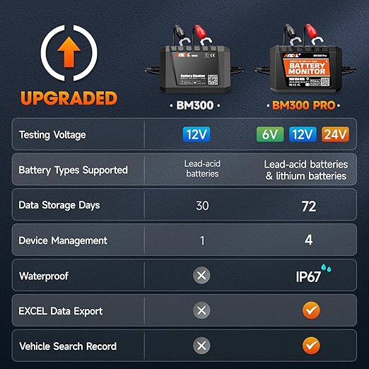 ANCEL BM Series 24V 12V 6V Battery Monitor