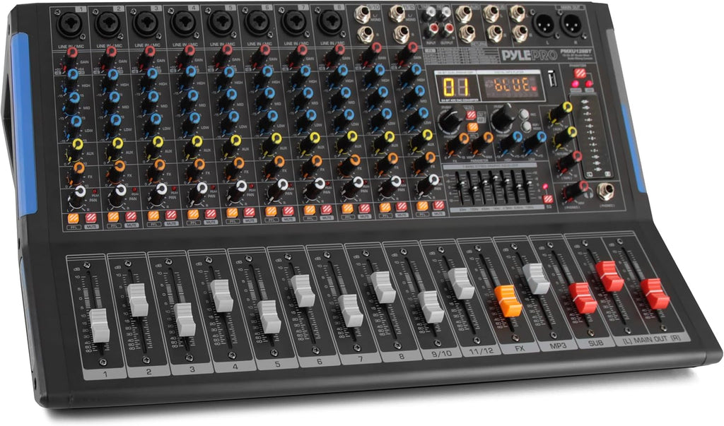 PYLE 12-Channel Bluetooth Studio Audio Mixer