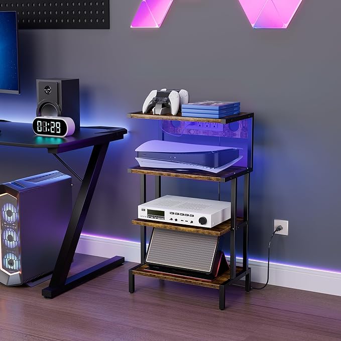 Aquzee Video Game Console Shelf, Stereo Racks