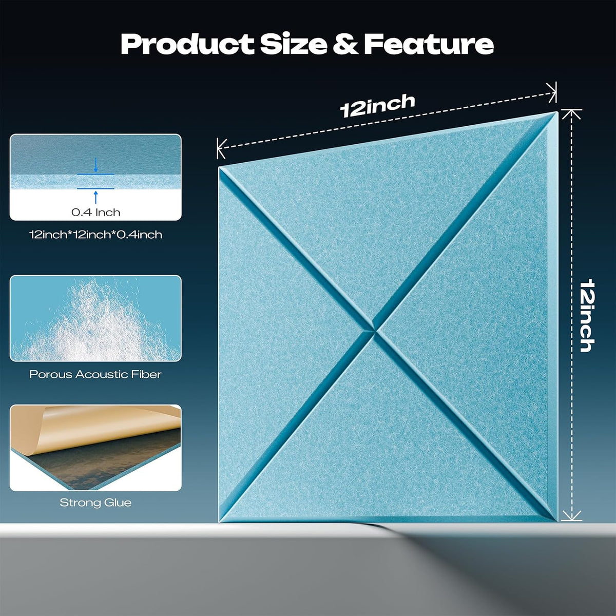 sonicism 12 pack x-lined acoustic panels shown in use