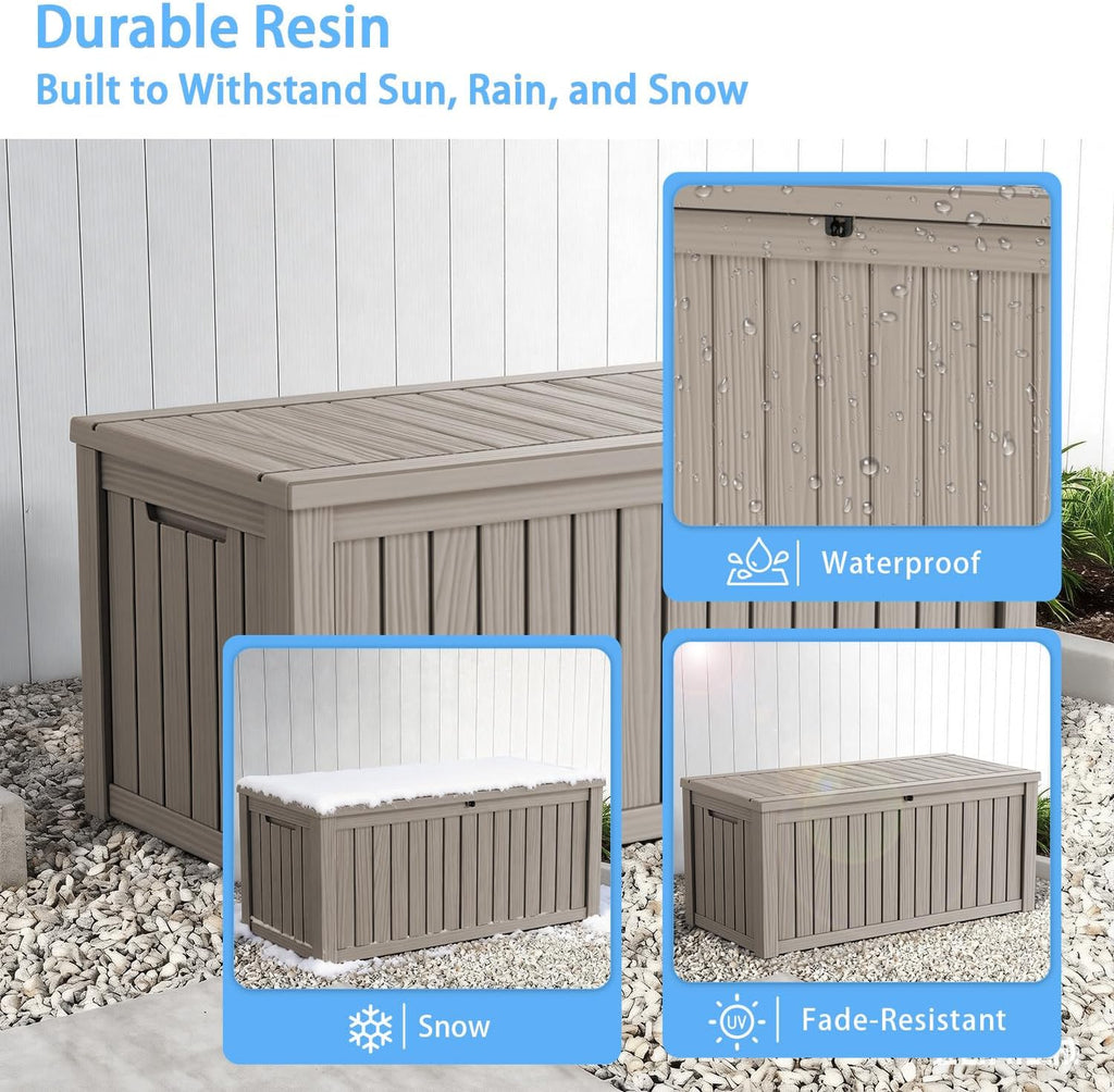 200 gallon large outdoor storage box waterproof, uv, package contents