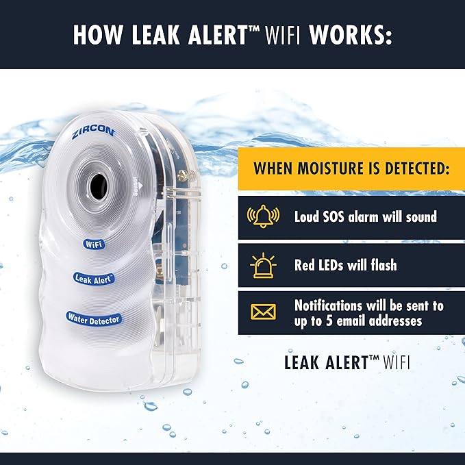 Zircon Leak Alert WiFi- 2 Pack