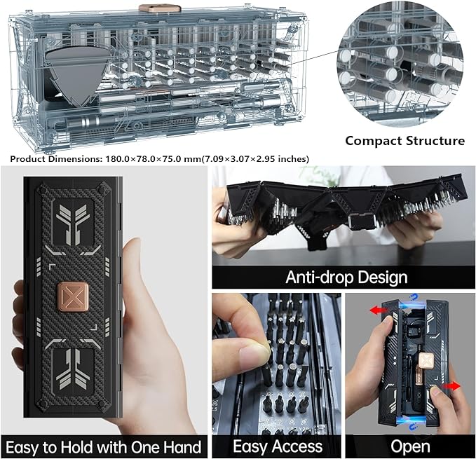 Small Electric Screwdriver Set, JAKEMY Smart 3 Torque Cordless Screwdriver Kit