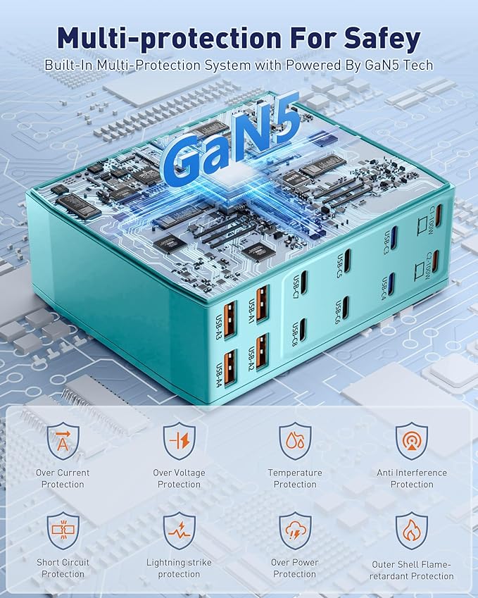 SAIPKYGS Charging Station, 12-Port USB C Charger Block