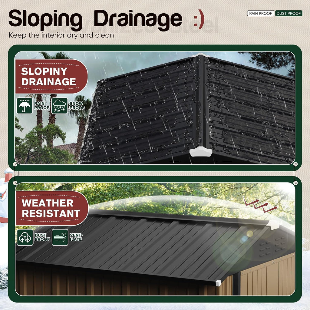 gunji 6 x 4 ft shed outdoor storage, package contents