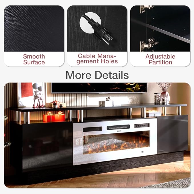 oneinmil Fireplace TV Stand