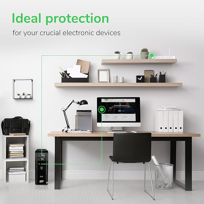 APC UPS Back-UPS Pro, 1000VA Sinewave UPS Battery Backup & Surge Protector