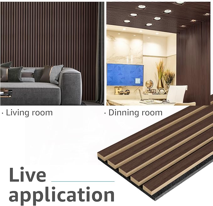 Art3d 4pcs-107 x 8in Slat Acoustic Panel