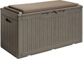 Devoko 100 Gallon Resin Waterproof Outdoor Storage Box with Cushion