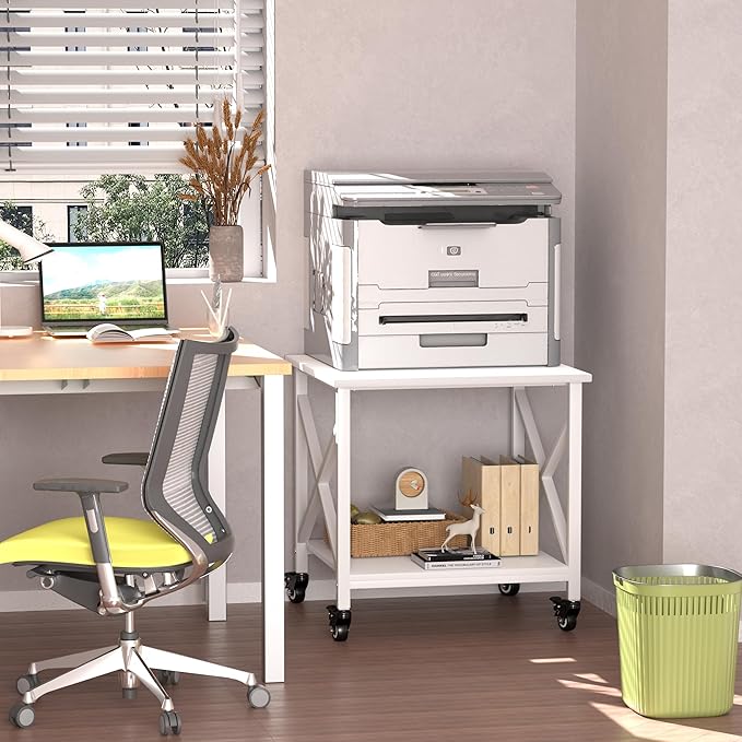 TQQDCI Printer Stand, 23.6 x 23.6 Inches Large Printer Stand