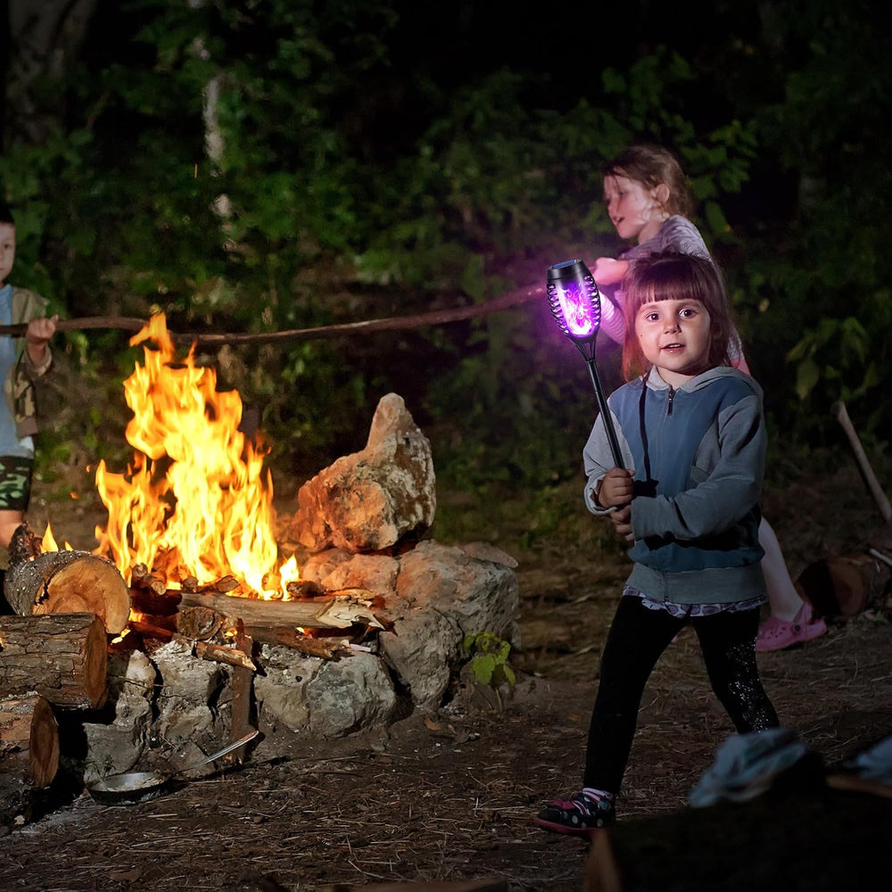 Toodour Solar Torch Flame Lights, 12 Pack Solar Halloween Lights Outdoor