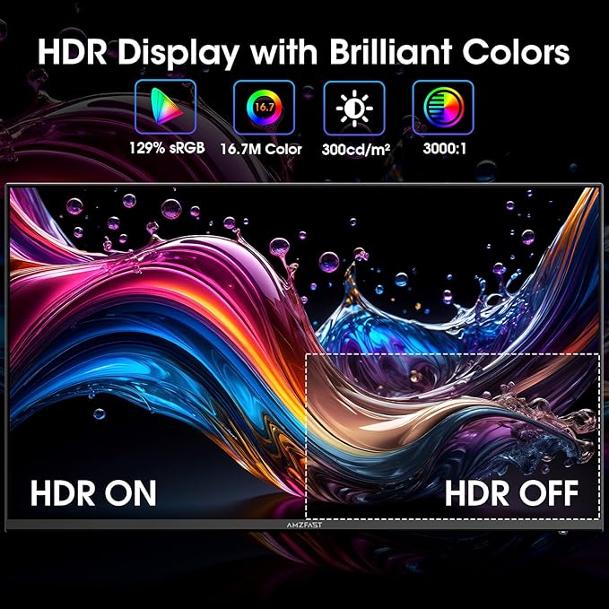 Amzfast 24 Inch Gaming Monitor 180Hz 200Hz FHD 1080p Computer Monitor, 1ms