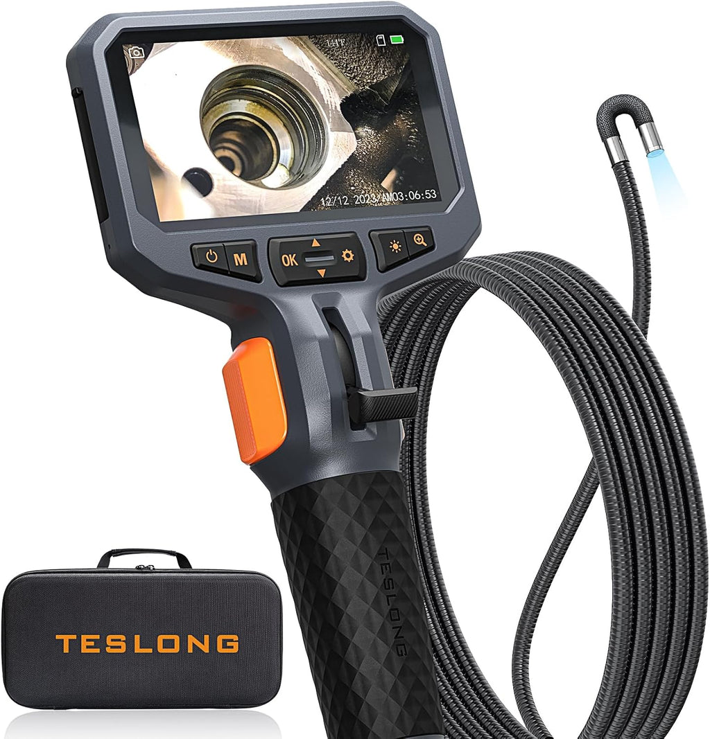 Teslong 10FT Articulating Borescope for Mechanic Automotive HVAC Wall Drain