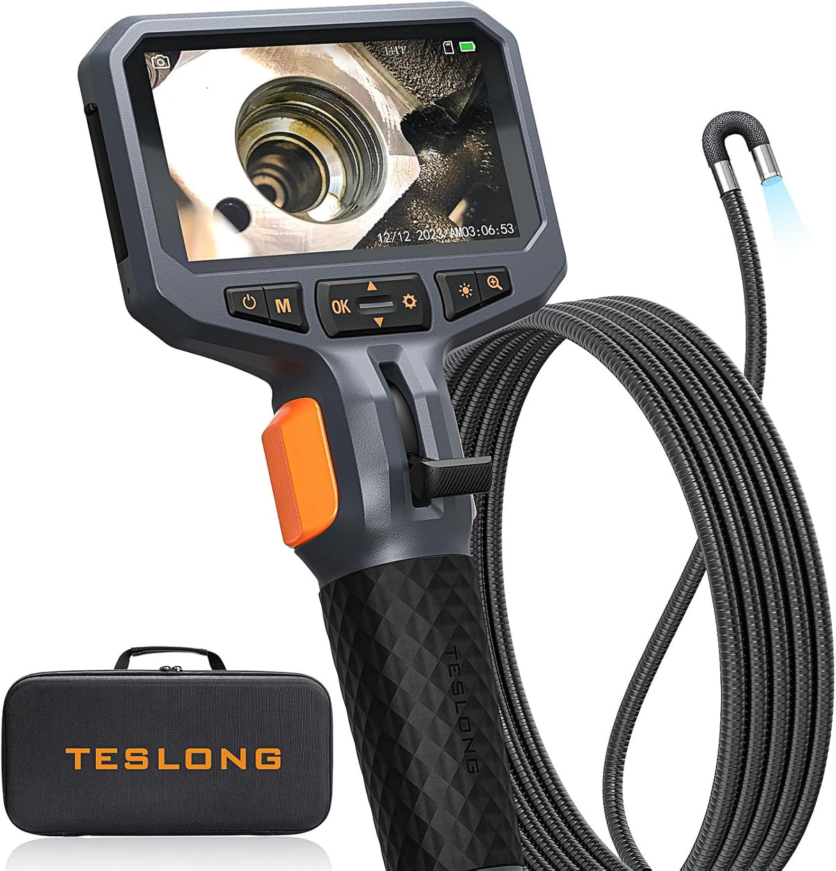Teslong 10FT Articulating Borescope for Mechanic Automotive HVAC Wall Drain