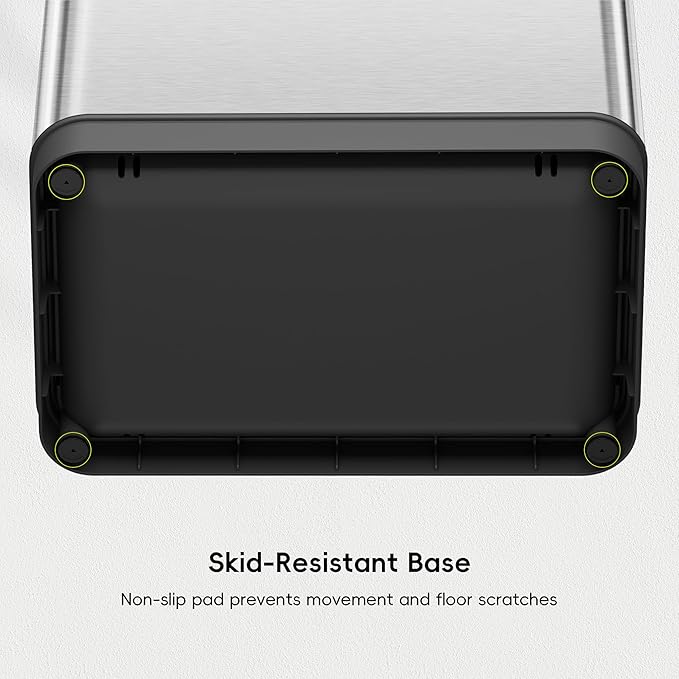 EKO Phantom-T 50 Liter / 13.2 Gallon Vertical Motion Sensor Trash Can, Brushed