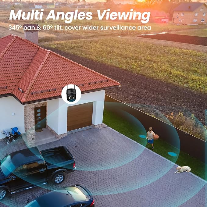 Cinnado 2K Cameras for Home Security-2.4G WiFi Outdoor Camera Wireless