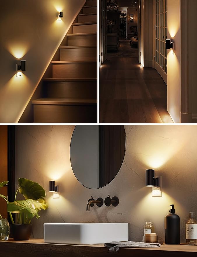 L LOHAS LED Night Light Plug in, 4 Pack, Dimmable Night Lights Plug into Wall