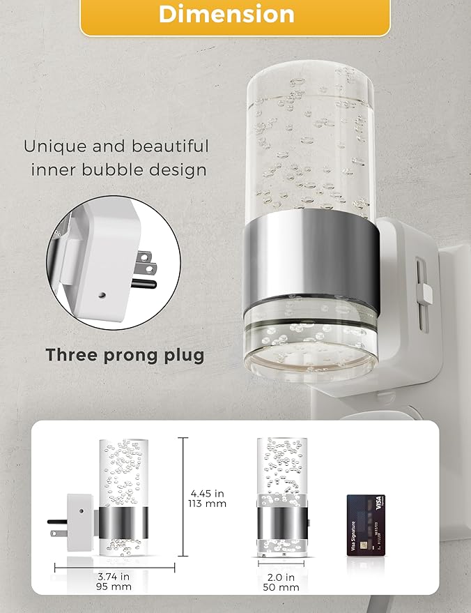 L LOHAS LED Night Light, Plug in Night Light (2-Pack)