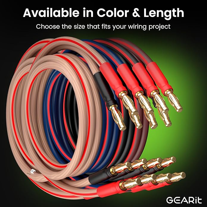 GearIT 14 AWG Speaker Cable (2 Pack)