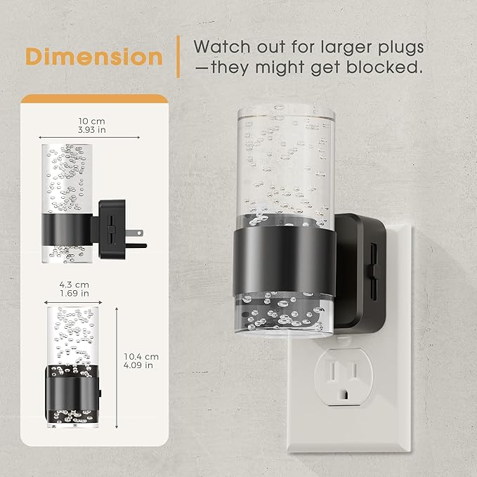 Briignite Night Light, Dimmable Night Lights Plug into Wall, LED Night Light