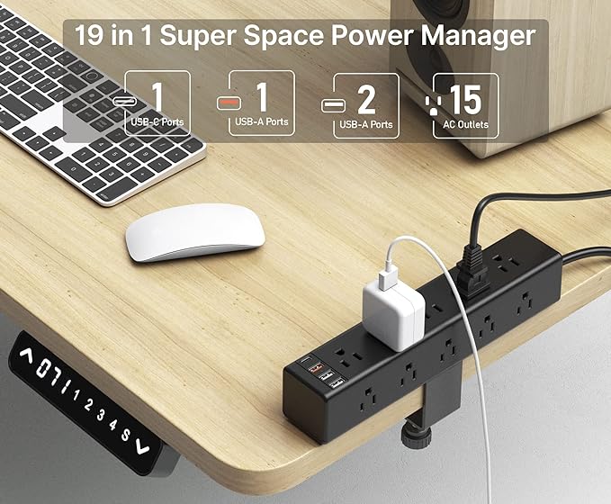 CCCEI Standing Desk Clamp Power Strip