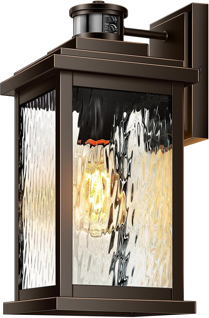 VIANIS Advanced Motion Sensor Light Outdoor, Large Bronze Exterior Lighting
