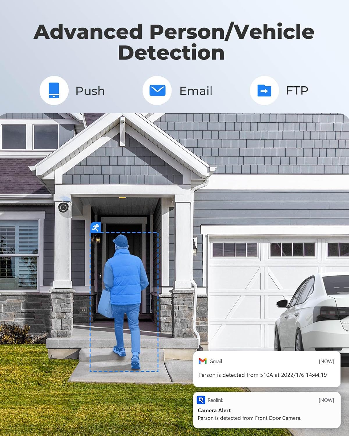 reolink poe outdoor home security cameras, 5mp surveillance showing dimensions