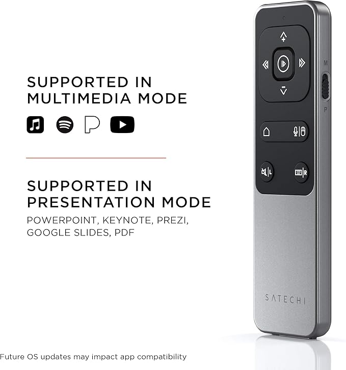 Satechi Bluetooth Remote Control, R2 Multimedia Remote Control in Presentation