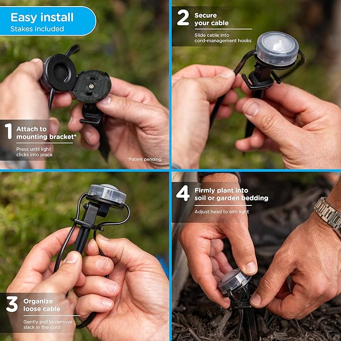 Enbrighten Vibe Eternity Landscape Lights, 8 RGBWIC LEDs, Weatherproof