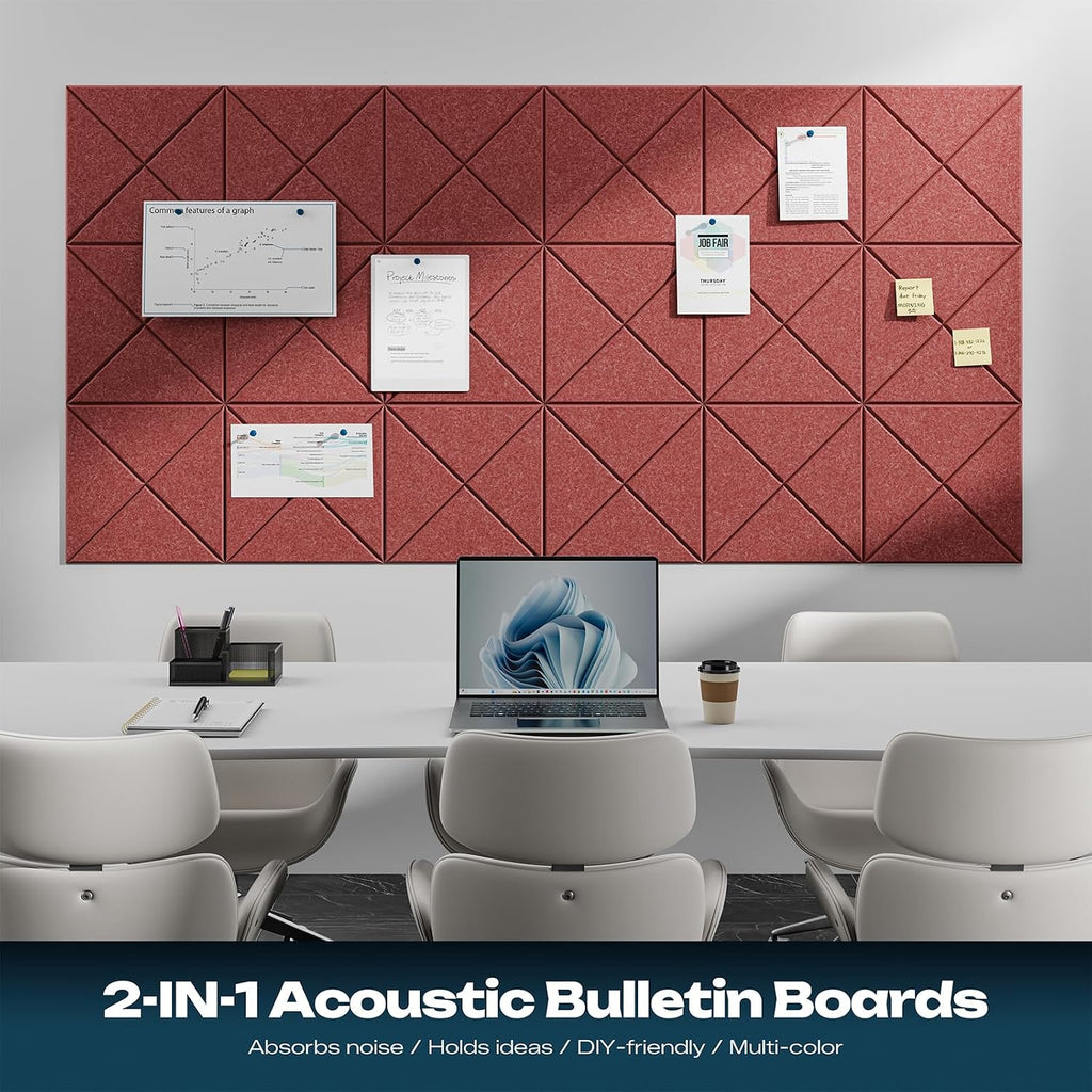 sonicism 12 pack x-lined acoustic panels, side view