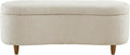 Bailey Boucle-Style Curved Storage Accent Bench