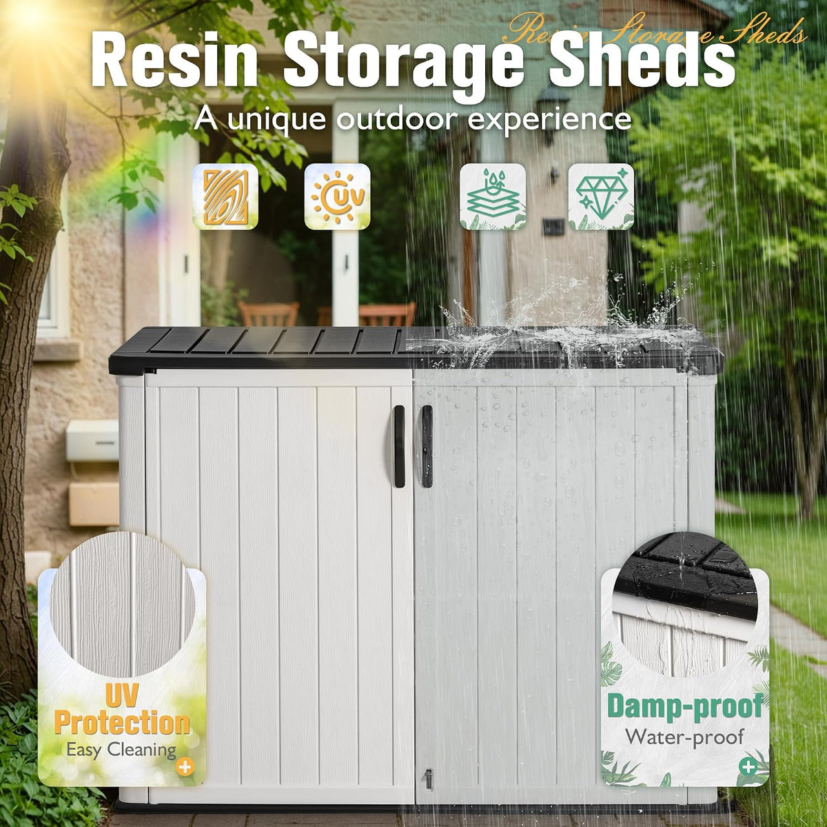 greesum 26 cuft outdoor storage cabinet with 2, package contents