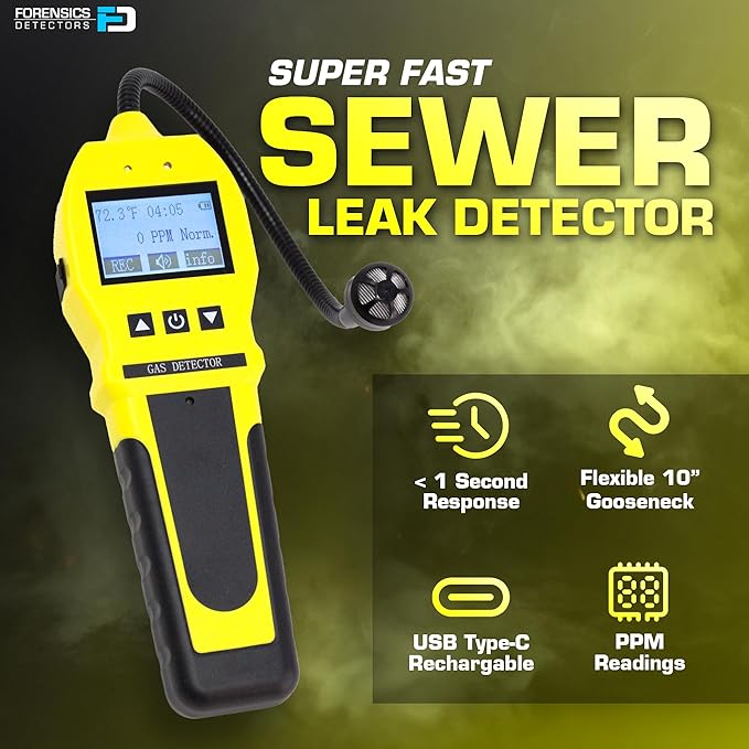 Sewer Smell Leak Detector by Forensics | 20-Year Sensor | Bathroom, Plumbing |