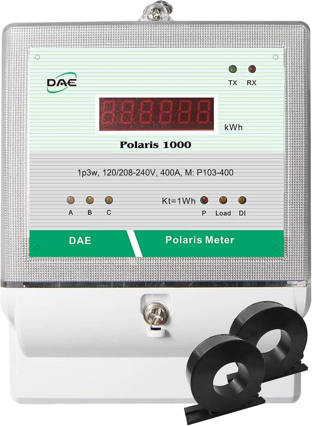 DAE P103-400-S KIT, UL Listed, CTEP kWh Smart Submeter 1P3W, 2 CTs