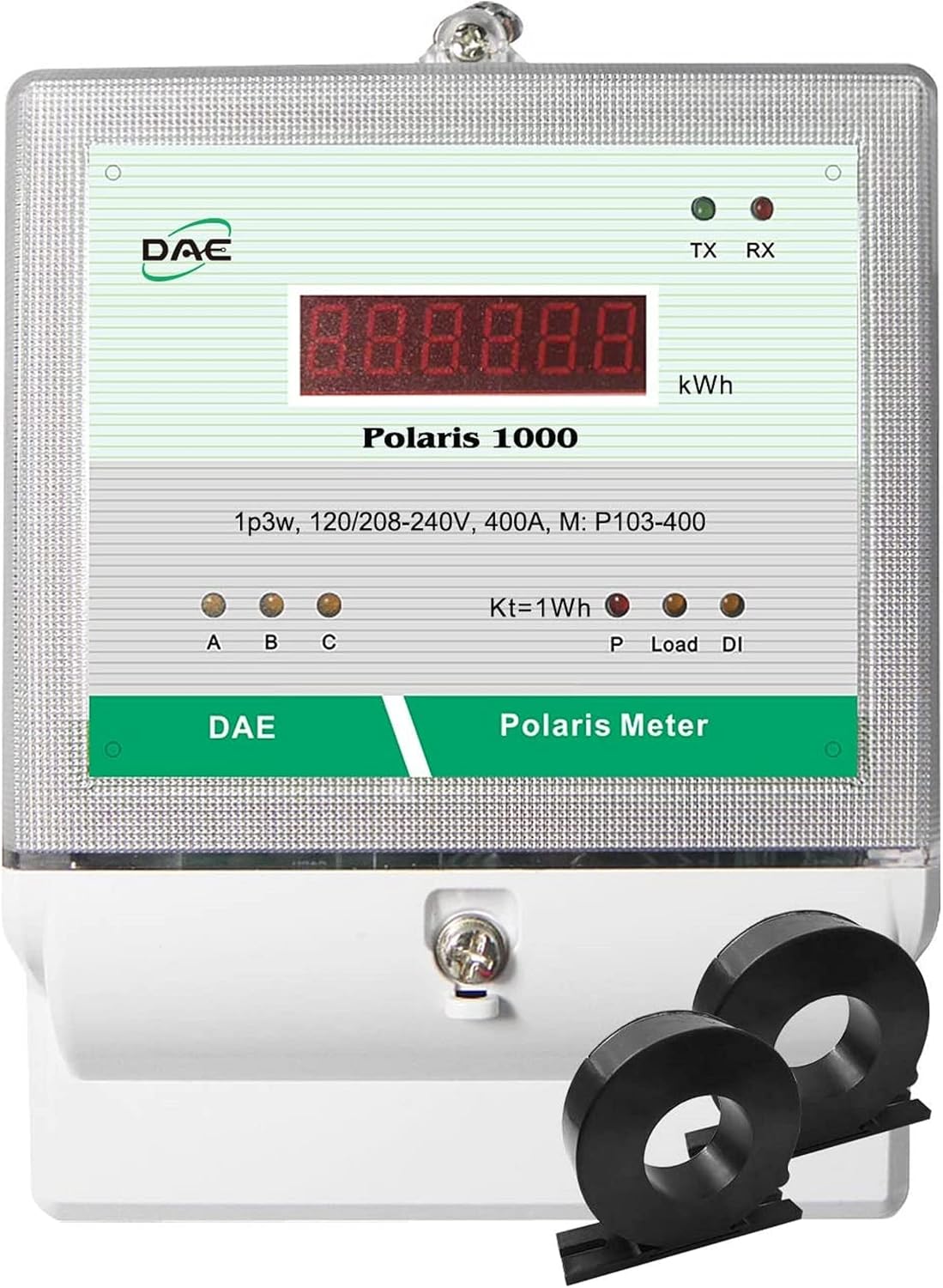 DAE P103-400-S KIT, UL Listed, CTEP kWh Smart Submeter 1P3W, 2 CTs