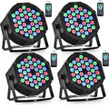 CO-Z 36 LED Stage Lights, RGB Par Lights (4 Pack)